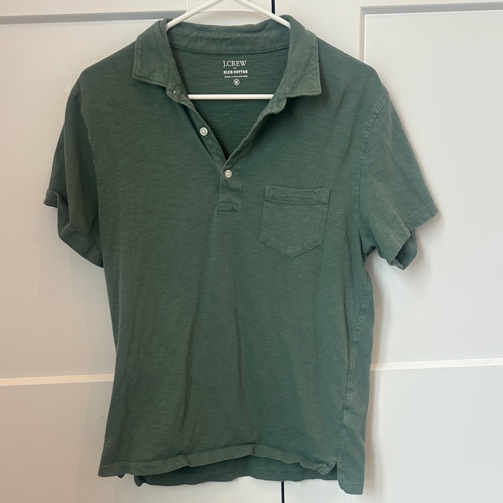 J. Crew Men's Polo in Forest Green